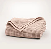 Waffle Bed Blanket Dusty Rose