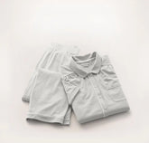 Soft Knit Short Sleeve & Pants Pajama Set Mist