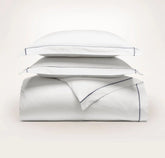 Signature Embellished Duvet Set White/Mineral Embroidered