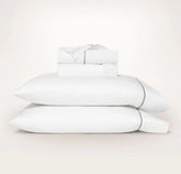 Signature Embellished Sheet Set White/Shore Embroidered
