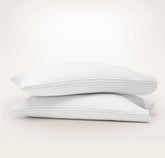 Percale Hemmed Pillowcase Set Mineral Simple Stripe