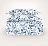 Signature Hemmed Duvet Set Navy Botanical