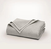 Waffle Bed Blanket Pewter