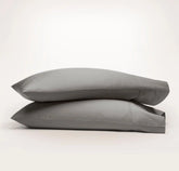 Percale Hemmed Pillowcase Set Stone
