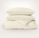 Signature Embellished Duvet Set Cream/Buttercup Piped Edge