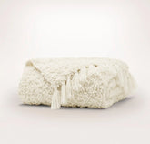 Cozy Bouclé Throw Blanket Cream
