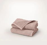 Turkish Ribbed Hand Towels (Pair) Dusty Rose