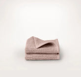 Turkish Ribbed Washcloths (Pair) Dusty Rose