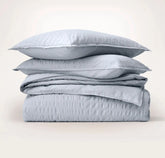 Relaxed Seersucker Duvet Set Hydrangea