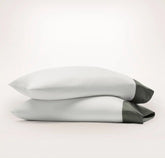 Signature Embellished Pillowcase Set White/Juniper Colorblock