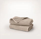Turkish Ribbed Hand Towels (Pair) Oak