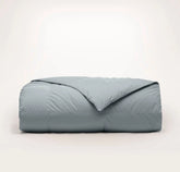 Percale Quilted Down Alternative Comforter Bluestone