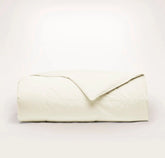 Percale Quilted Down Comforter Cream