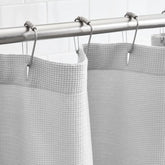 Waffle Shower Curtain Pale Pewter