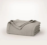 Modern Crochet Bed Blanket Pewter