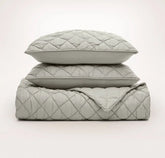 Signature Handstitched Cloud Comforter Set Pewter
