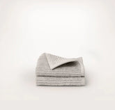 Turkish Ribbed Washcloths (Pair) Pewter