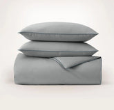 Signature Embellished Duvet Set Shore/Bluestone Piped Edge