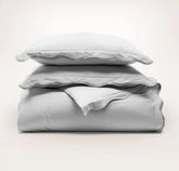 Signature Embellished Duvet Set Sky/Shore Curved Edge