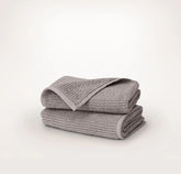Turkish Ribbed Hand Towels (Pair) Stone