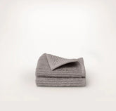 Turkish Ribbed Washcloths (Pair) Stone