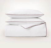 Signature Embellished Duvet Set White/Holly Piped Edge