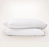 Signature Embellished Pillowcase Set White/Holly Piped Edge