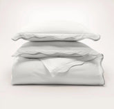 Signature Embellished Duvet Set White/Mist Curved Edge