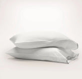 Signature Embellished Pillowcase Set White/Mist Curved Edge