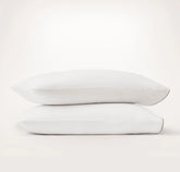 Signature Embellished Pillowcase Set White/Pewter Piped Edge