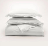 Signature Embellished Duvet Set White/White Curved Edge