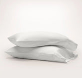 Signature Embellished Pillowcase Set White/White Curved Edge