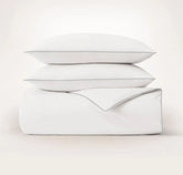 Signature Embellished Duvet Set White/Shore Piped Edge