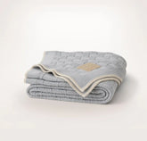 Basketweave Knit Throw Blanket Shore/Sand