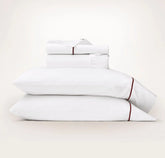 Signature Embellished Sheet Set White/Holly Embroidered