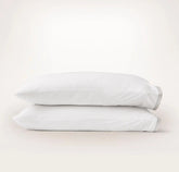Percale Embellished Pillowcase Set White/Shore/Sand Sail Stitch