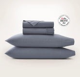 Percale Hemmed Sheet Set Mineral