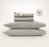 Percale Hemmed Sheet Set Pewter