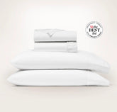 Percale Hemmed Sheet Set White