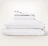 Signature Embellished Sheet Set White/Holly Piped Edge