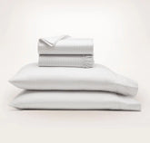 Signature Hemmed Sheet Set White/Mineral Delicate Stripe