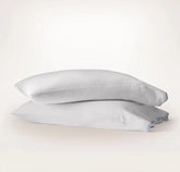 Signature Embellished Pillowcase Set White/Hydrangea Curved Edge