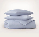 Signature Embellished Duvet Set Hydrangea/White Piped Edge