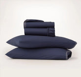Signature Embellished Sheet Set Coastal Navy/White Sail Stitch