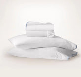 Signature Embellished Sheet Set White/Hydrangea Curved Edge