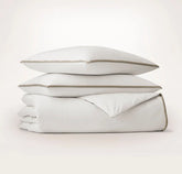 Signature Embellished Duvet Set White/Pewter/Oak Trielle
