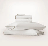 Signature Embellished Sheet Set White/Pewter/Oak Trielle