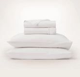 Signature Embellished Sheet Set White/White Piped Edge