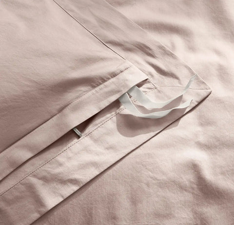 Signature Hemmed Duvet Set Dusty Rose