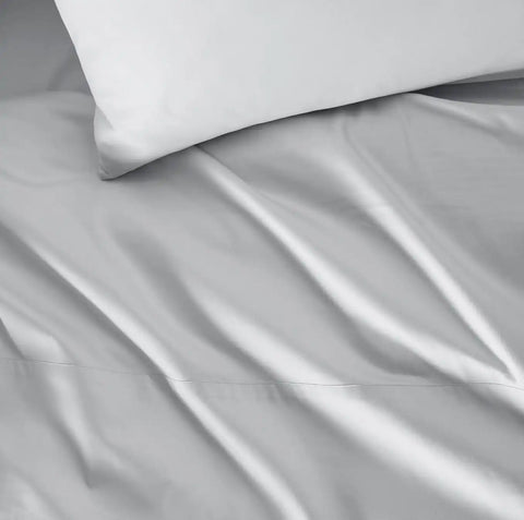 Percale Hemmed Fabric Swatch Sky